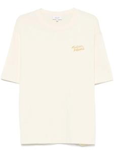 Футболка с вышитым от руки почерком Maison Kitsuné, желтый