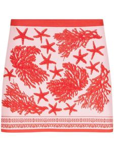 Юбка с вышивкой Versace, красный