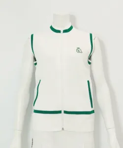 Жилет из жаккардовой вязки на молнии Archivio, цвет White(090)