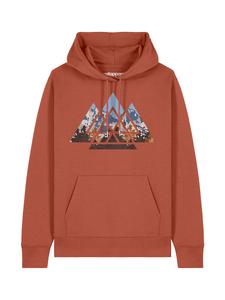 Толстовка Watapparel  Geometric Landscape, светло-коричневый