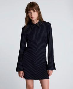 Женское платье в полоску с застежкой-молнией спереди Kenneth Cole, Dark Navy