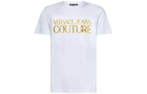 Футболка с принтом логотипа VERSACE JEANS COUTURE, белый