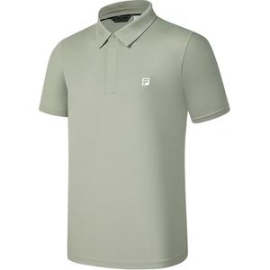 Поло для гольфа мужская FILA, серый/зеленый