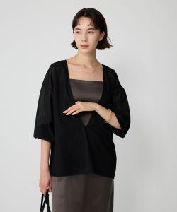 Пуловер с глубоким V-образным вырезом, напоминающий лён Babylone, цвет Black 19