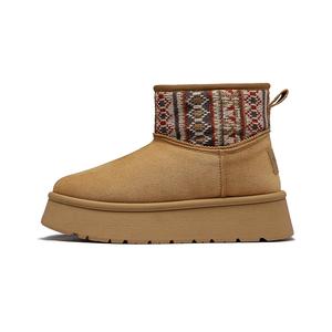 Теплые, износостойкие, нескользящие, короткие зимние ботинки женские каштанового цвета Mulinsen, Chestnut