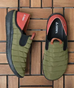 Мужские стеганые мокасины Gerry, слипоны, надеваемые в любом направлении, цвет Khaki