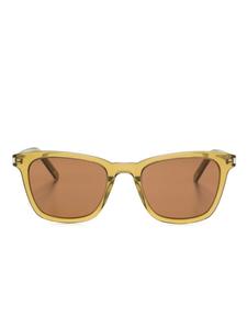 Солнцезащитные очки в прозрачной оправе Saint Laurent Eyewear, зеленый