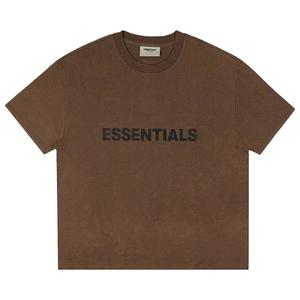 Футболка Fear of God Essentials x SSENSE Logo T-Shirt 'Rain Drum', коричневый