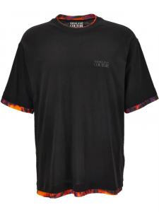 Versace Jeans Couture футболка с контрастной отделкой, черный