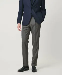 Зауженные брюки с тропической складкой и одной складкой United Arrows, цвет Md.Gray