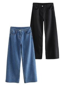 Джинсы с широкими штанинами The Set, Blue Denim/Black Denim