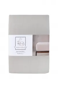 Простыня на резинке , 90 x 200 x 25 см, 100% хлопок, серая Trautesheim