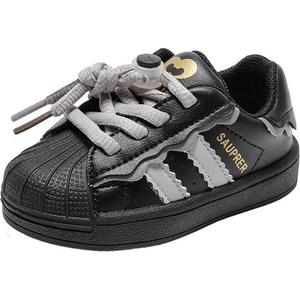 Детские кроссовки для скейтбординга с противоскользящей подошвой и защитой от ударов. Для детей от 3 до 7 лет. QINUOSHU, черный