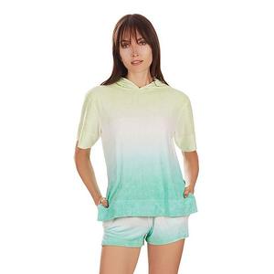 Женские шорты для отдыха из мягкого махрового полотна с эффектом омбре Memoi, Aqua