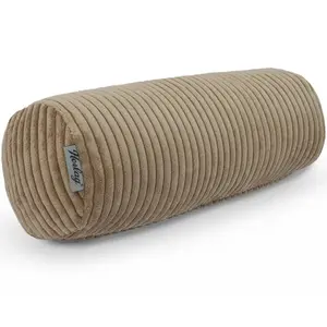 Подушка Herlag ELLA 40x15 см Roll-Up Pillow - Компактная подушка для шеи, коленей и путешествий, светло-коричневая Kettler