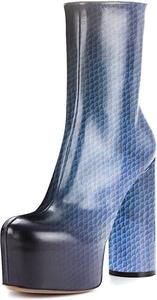 FSJ Прекрасные женские ботильоны на плоской подошве, закрытые, с округлым носком, на массивном высоком каблуке, без застежки, размеры 37-48