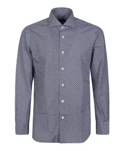 Рубашка с воротником Barba Napoli, синий