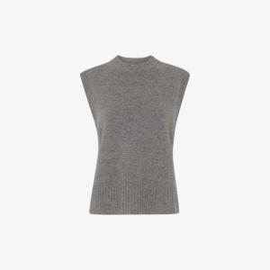 Шерстяной топ свободного кроя без рукавов Whistles, серый