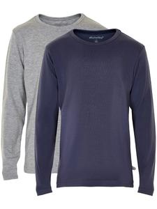 Детская рубашка с длинными рукавами синего цвета Minymo