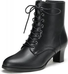 Женские винтажные ботинки эпохи Викторианства ErikenUrben, шнуровка, стиль 70-х, ботильоны колдовские с молнией, Black
