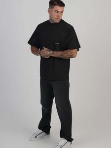 Обычные джинсы SikSilk Straight Fit Jeans, черный