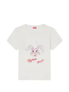 Футболка с принтом зайчика Kenzo, белый