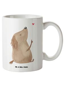 Кружка XL Собачья любовь без слов белого цвета Mr. & Mrs. Panda