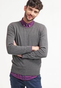 Свитер Pier One BASIC CREWNECK, цвет Dark Grey Melange