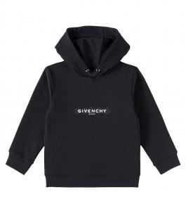 Толстовка из хлопкового трикотажа Givenchy Kids, черный