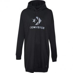 Converse Оверсайз PO худи платье с длинным рукавом женское black