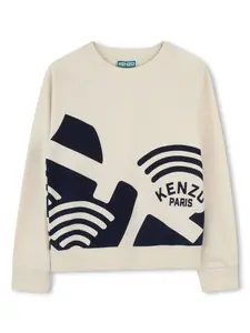Толстовка с логотипом Kenzo Kids, нейтральный