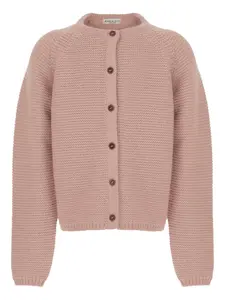 Кардиган с круглым вырезом и пуговицами Babe And Tess, розовый