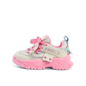 Нескользящие, противоударные, амортизирующие, устойчивые к истиранию, дышащие, низкие, детские кроссовки для повседневной носки ST&SAT, Ballet powder/vanilla rice