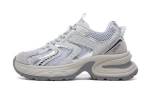 Кроссовки женские толстые низкие Yearcon, серебряный