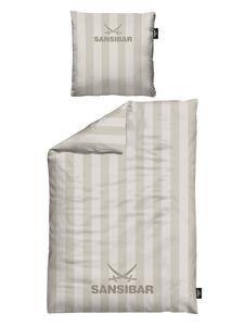 Комплект постельного белья Modern Stripe, 155x220 см, серо-коричневый Sansibar, 155 x 220 + 80 x 80 см