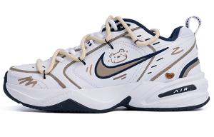 Nike Air Monarch 4 Молочный чай Медведь Аниме Увеличивающие рост Низкие Массивные Кроссовки Унисекс Белый Коричневый, цвет White Brown