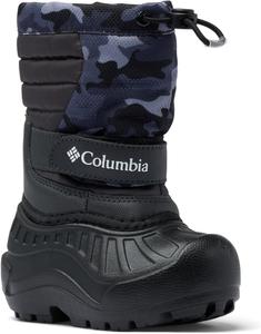 Columbia детские зимние ботинки Powderbug Snowlite, Shark/Black Urban Camo