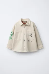 Рубашка из вышитой саржи по мотивам мультфильма «история игрушек» disney pixar Zara, экрю