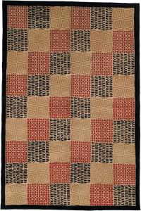 Ковер SAFAVIEH, 305 x 427 см, Tibetan Collection - , Black & Rust, ручной работы из современного шелка и шерсти, идеален для помещений с высокой проходимостью в гостиной, спальне (TB339A)