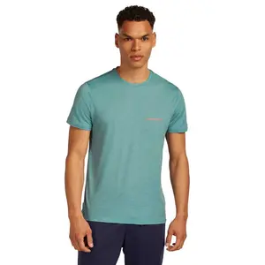 Футболка Icebreaker Merino 150 Tech Lite IB Wordmark, зеленый