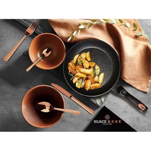 Набор сковородок Berlingerhaus с мраморной поверхностью Black Rose Collection, 3 шт. BH-6156