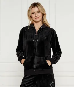Толстовка с капюшоном на молнии HALAN большого размера regular fit Juicy Couture, черный