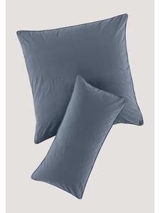 Hessnatur Наволочка из перкаля стального синего цвета