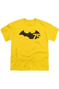 Футболка с логотипом Batman 75 для детей Gildan, желтый