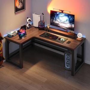 Игровой стол Naijia (Naijia) 120x100 см, угловой, левосторонний, цвет North American Black Walnut, для дома и офиса