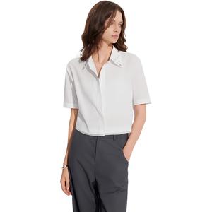 ELLE Блузка Women's White Lapel Moderate Others