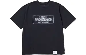 Футболка с круглым вырезом, окрашенная сернистым красителем NEIGHBORHOOD, черный