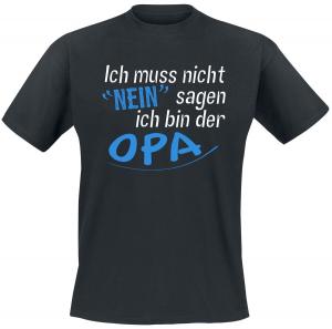 Футболка Familie & Freunde Ich muss nicht Nein sagen - ich bin der Opa, черный
