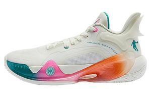 Баскетбольные кроссовки Battle Axe 6 Basketball Shoes Men Mid-Top White Qiaodan