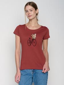 Футболка Bike Cats Basket в цвете Dusty Berry GreenBomb